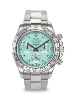 Asprey, An Extremely Attractive And Unique White Gold 'Daytona', With Turquoise Dial, Ref. 116509, No. 1/1