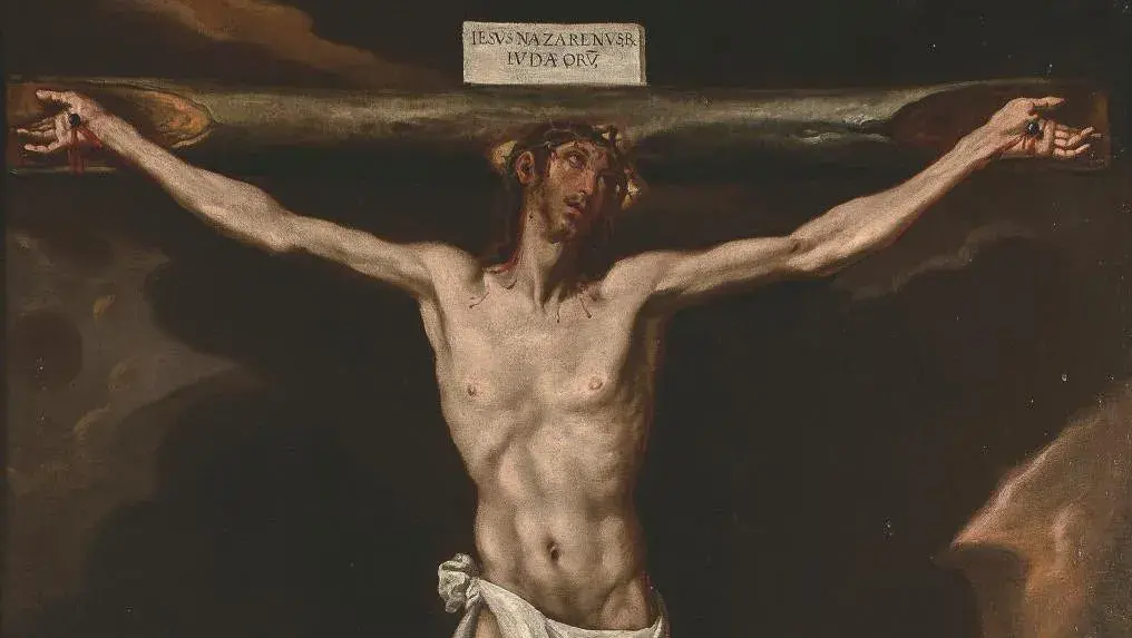 Luis Tristán (1586-1624), Christ on the Cross with the Portrait of a Donor, oil on canvas, signed, 165 x 108 cm/64.96 x 42.52 in. Estimate: €60,000/80,000