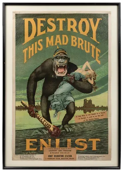 HOPPS, Harry R. (1869 – 1937). Destroy this Mad Brute / Enlist