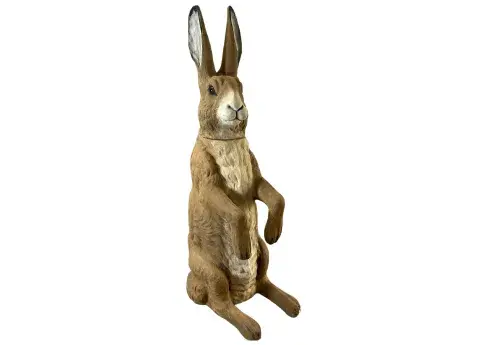 Store-display-size rabbit candy container. Height: 37in. Super-impressive modeling with glass eyes, whiskers. Pristine condition. Sold for more than seven times the high estimate at $33,600