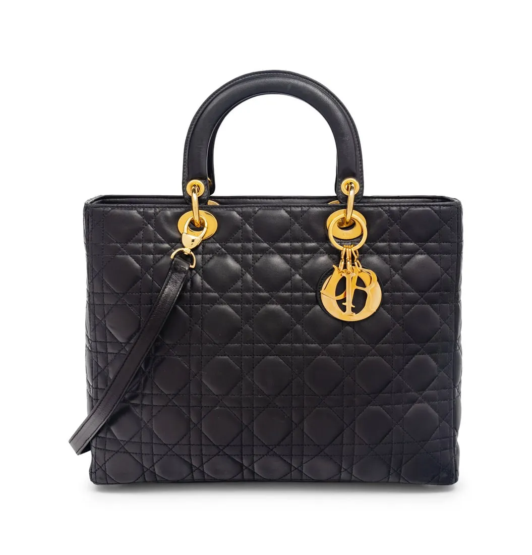 Lot #94, a Lady Dior bag, was estimated at $800 to $1,000 and sold for $5,240. Image courtesy of Freeman’s | Hindman. 
