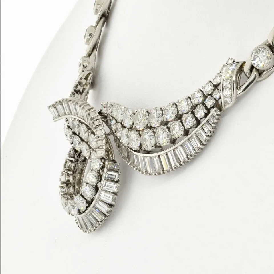 BVLGARI Platinum 40 Carat Diamond Necklace