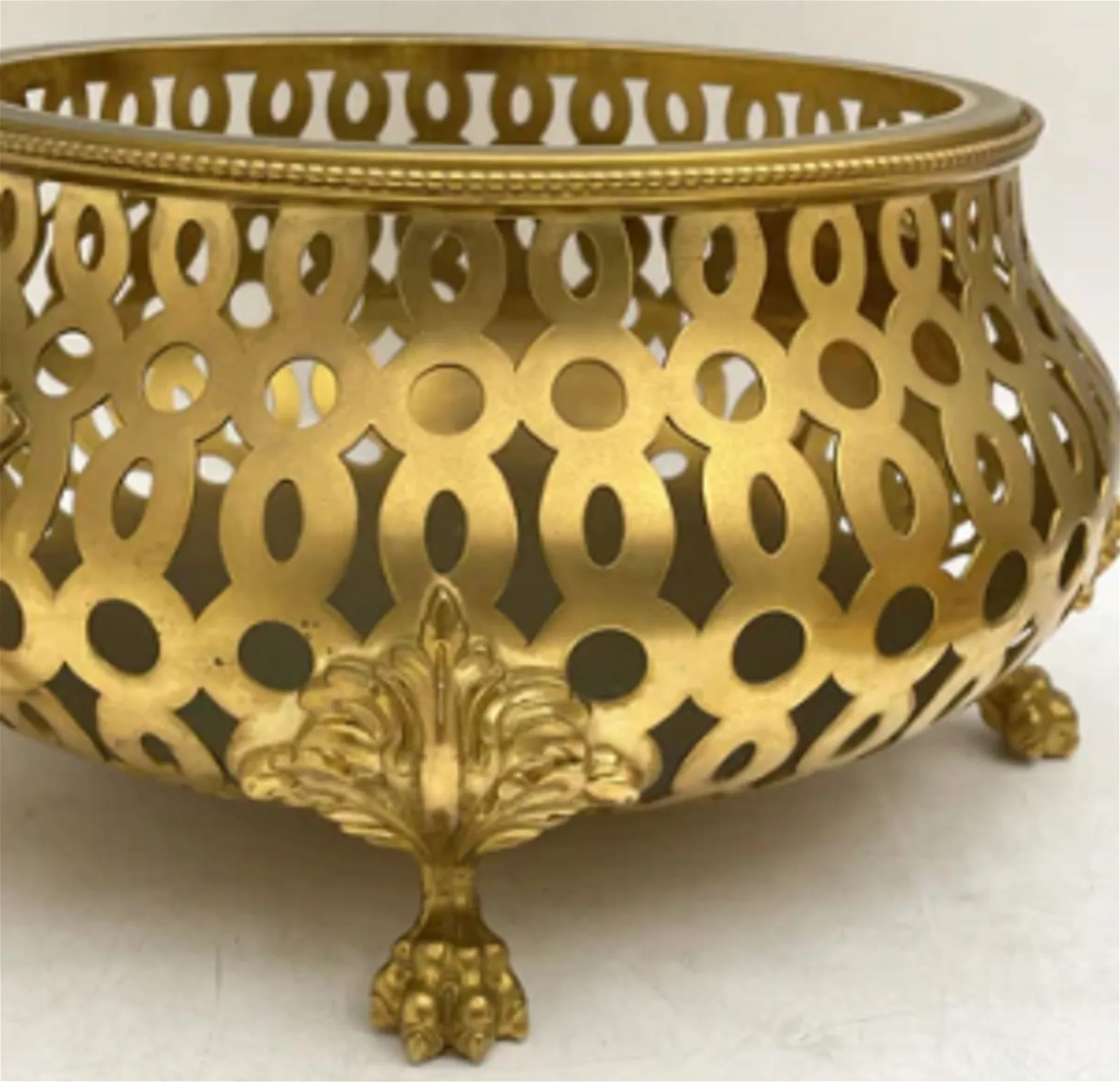 Tiffany & Co. Rare Sterling Silver Gilt Rose Centerpiece Bowl Potpourri
