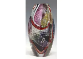 Eric Rubinstein (B.1956) Abstract Studio Art Glass Vase