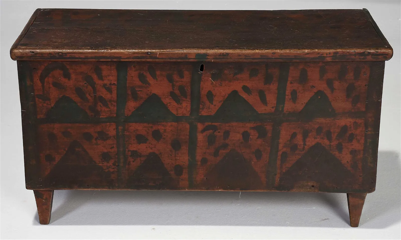 Rare Patriotic Tennessee Attributed Paint Decorated Chest