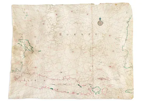 manuscript map on vellum