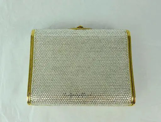 Lot #272, Judith Leiber's crystal hard shell clutch, is estimated at $200 to $300. Image courtesy of Roland NY.
