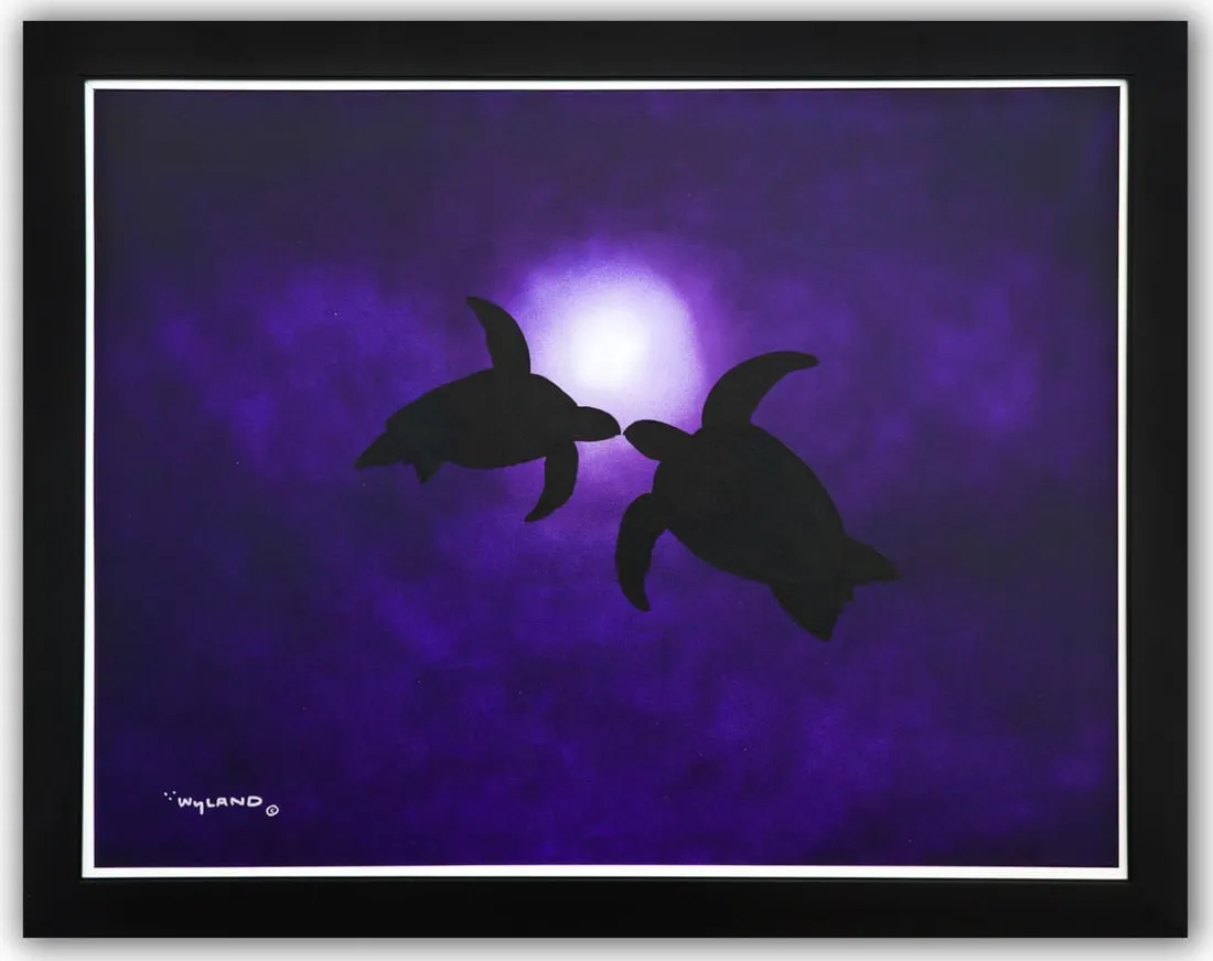 Robert Wyland- Original Painting on Canvas Sea Turtles