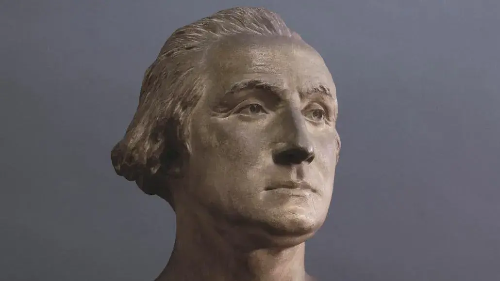 Jean-Antoine Houdon (1741-1828) and his studio, George Washington (1732-1799), plaster bust with terracotta-like patina, signed, original model created in 1785, h. 65 cm/25.59 in (breccia marble plinth, h. 14 cm/5.51 in). Result: €901,600