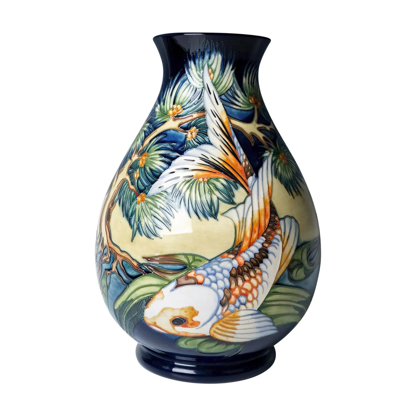 Moorcroft by Philip Gibson Vase, Quiet Waters, Signed