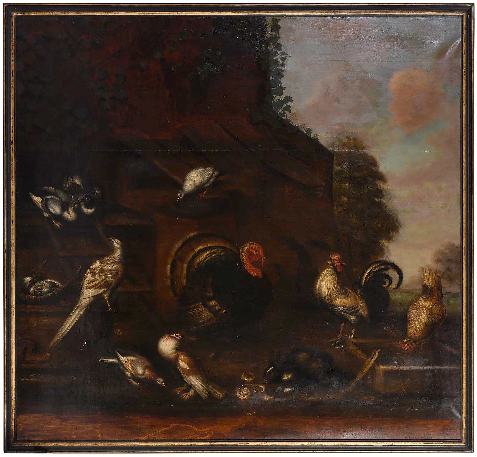 Manner of Melchior de Hondecoeter, A Pair of Menagerie Paintings