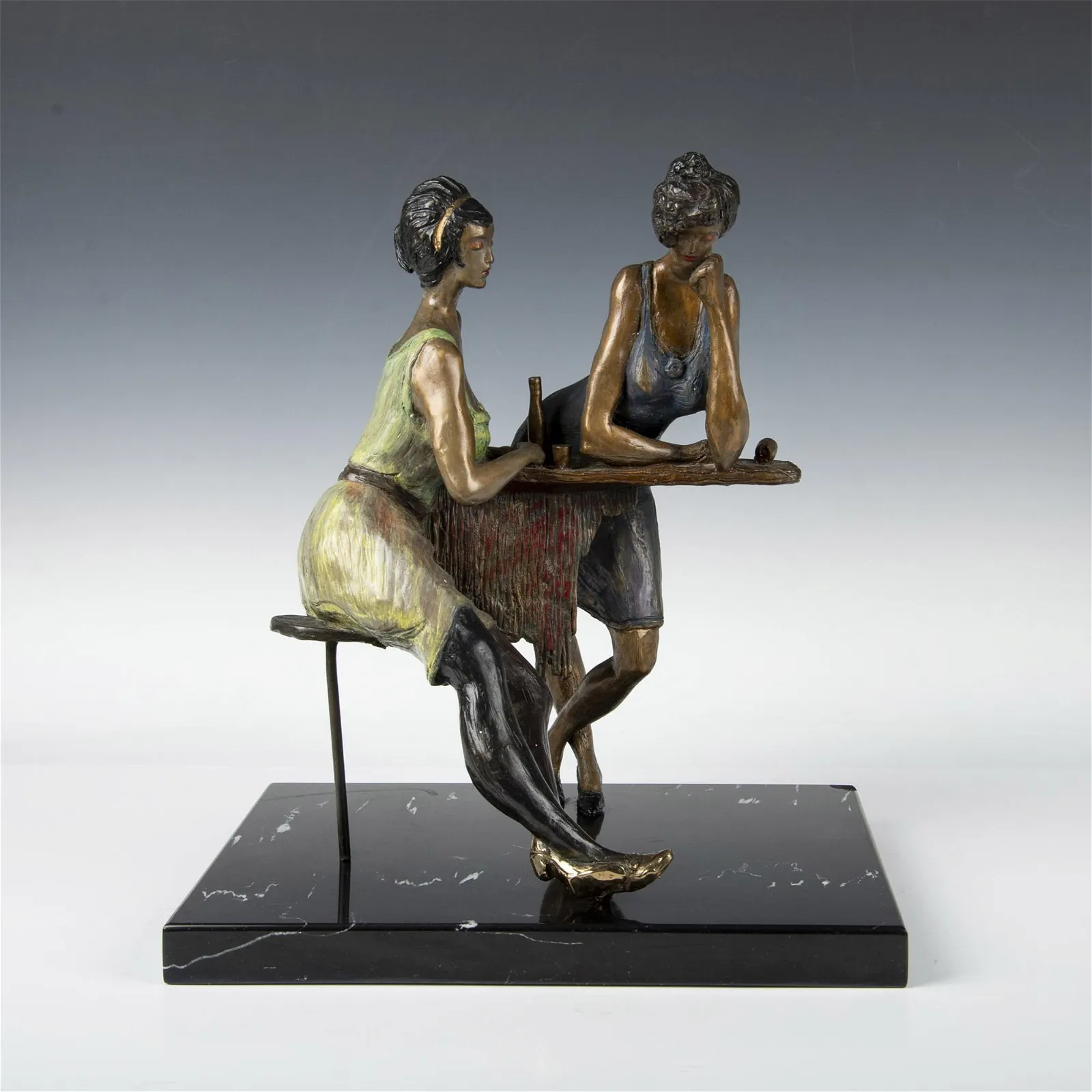 Itzchak Tarkay Bronze Statue, Ladies at the Bar