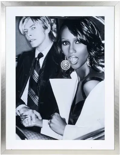 Ellen von Unwerth, Iman and David Bowie photograph. Image courtesy of Brunk Auctions. 