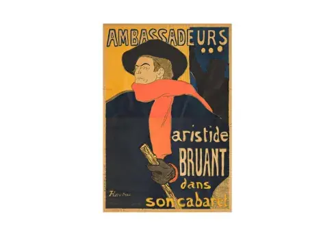 Henri De Toulouse-Lautrec (1864-1901) Ambassadeurs Aristide Bruant. 1892