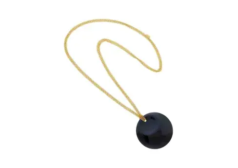 Tiffany & Co., Elsa Peretti Gold Mesh and Black Jade Pendant-Necklace