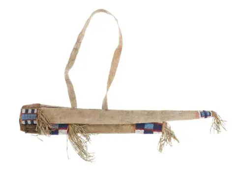 Ca. 1860- Cheyenne Beaded Bowcase, Quiver & Arrows