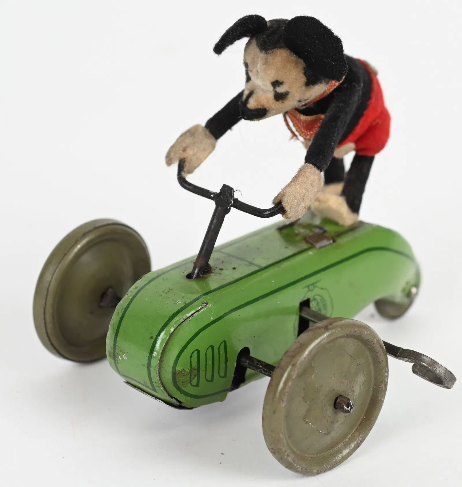 Lot #0266A, a wind-up Mickey Mouse riding on a scooter, is estimated at $2,000 to $3,000. Image courtesy of Milestone Auctions. 
