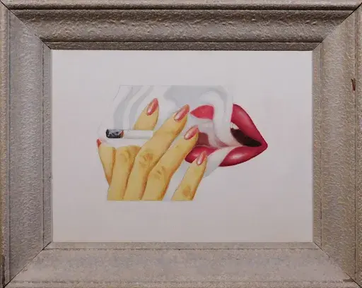 Manner of Tom Wesselmann, Smoker, 1975. Image courtesy of 500 Gallery. 
