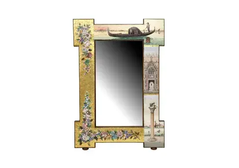 Spectacular Venetian Glass Micromosaic Mirror, Late 19th Century., 68 X 47.5