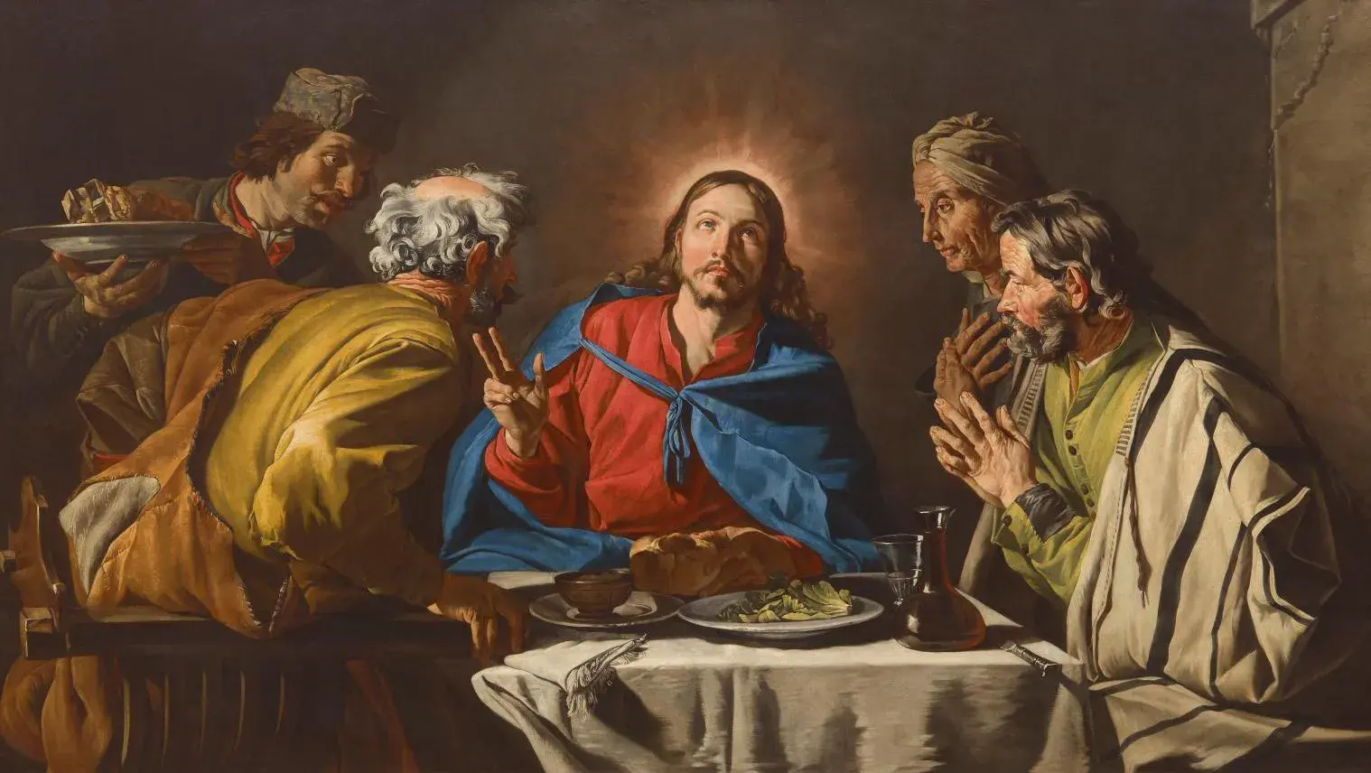 Matthias Stomer (c.1600/after 1650), La Cène d’Emmaüs (The Supper at Emmaus), c.1640, oil on canvas, 126 x 229 cm/49.60 x 90.15 in.
Estimate: 300,000/500,000 CHF