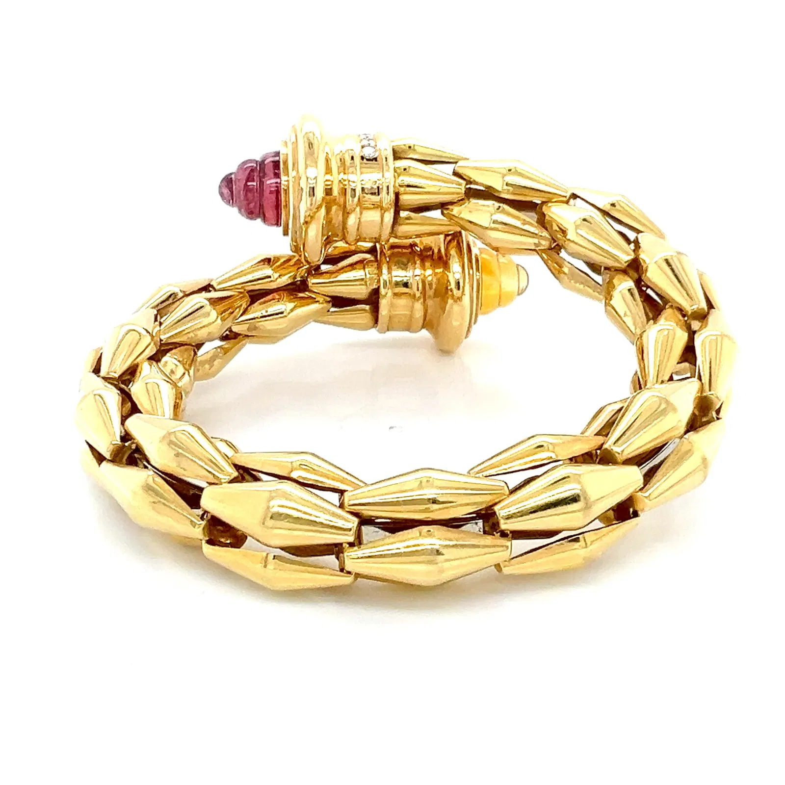 Fope 18k Gold Diamond Bypass Bracelet