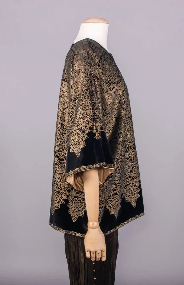 Fortuny Stenciled Velvet Evening Jacket, Italy, 1930s