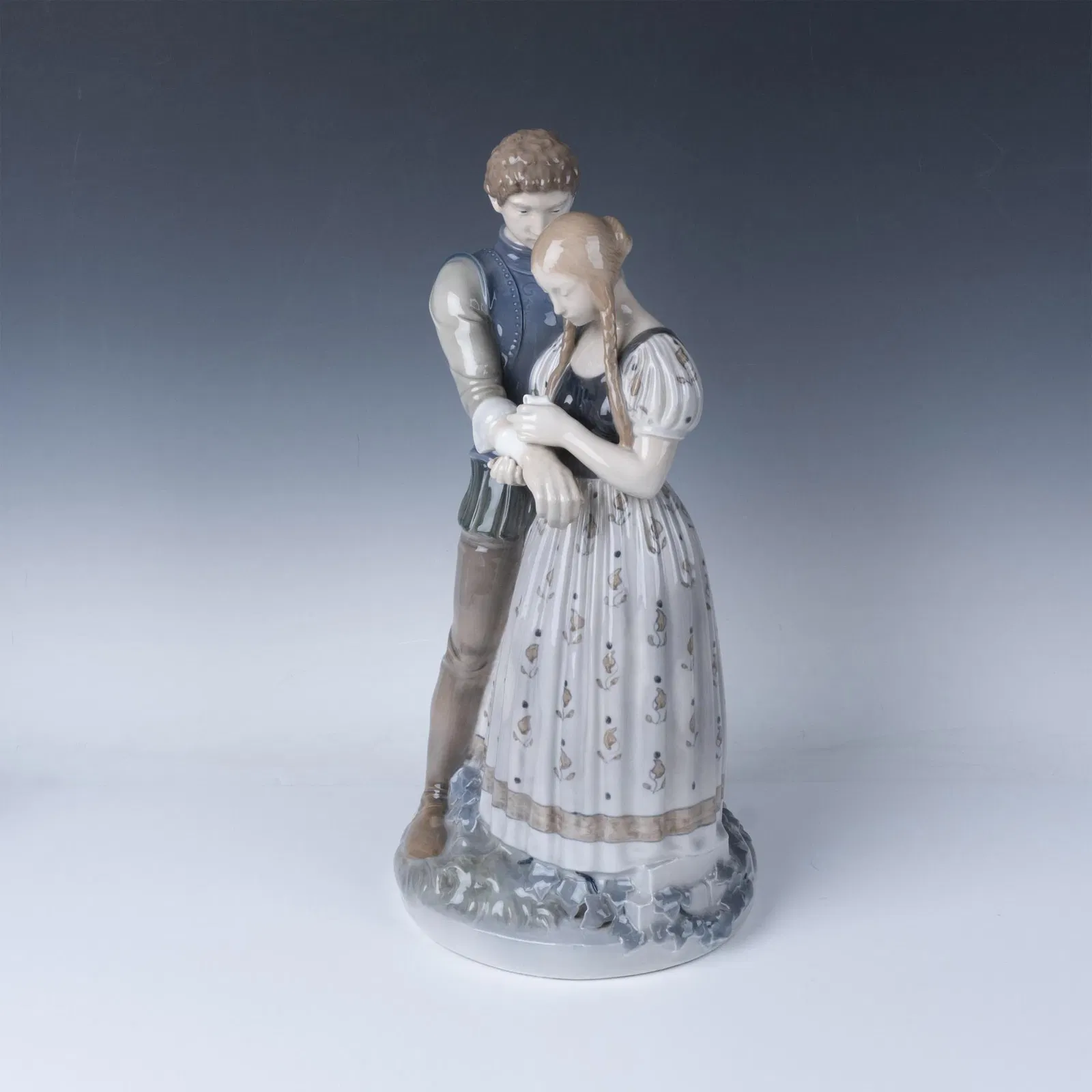 Royal Copenhagen Large Figurine, Knight and Maiden