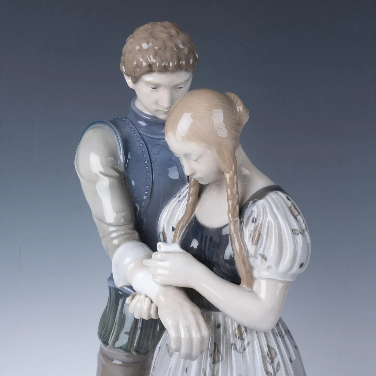 Royal Copenhagen Large Figurine, Knight and Maiden