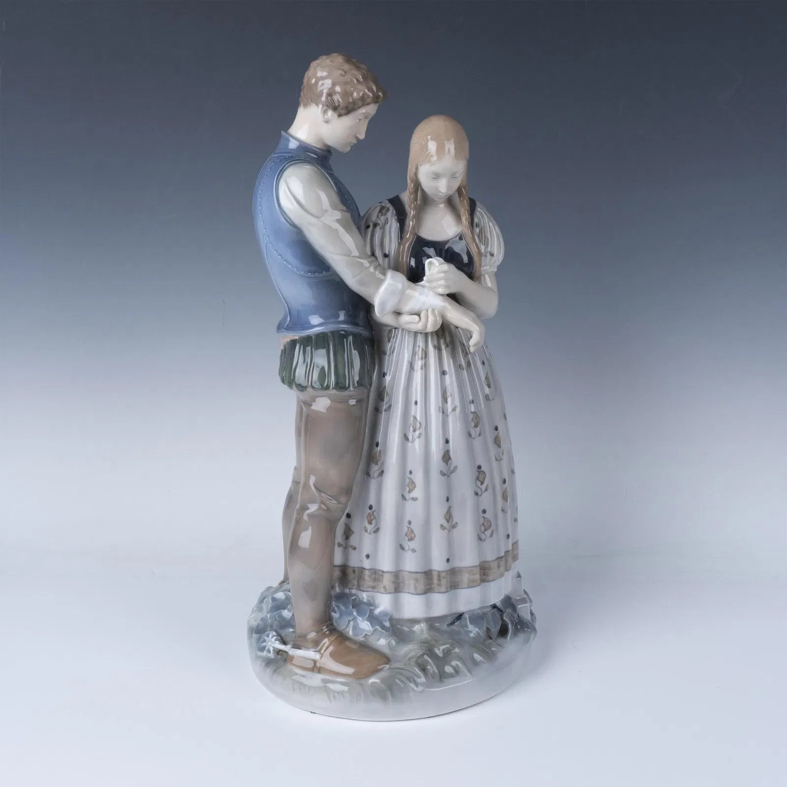 Royal Copenhagen Large Figurine, Knight and Maiden