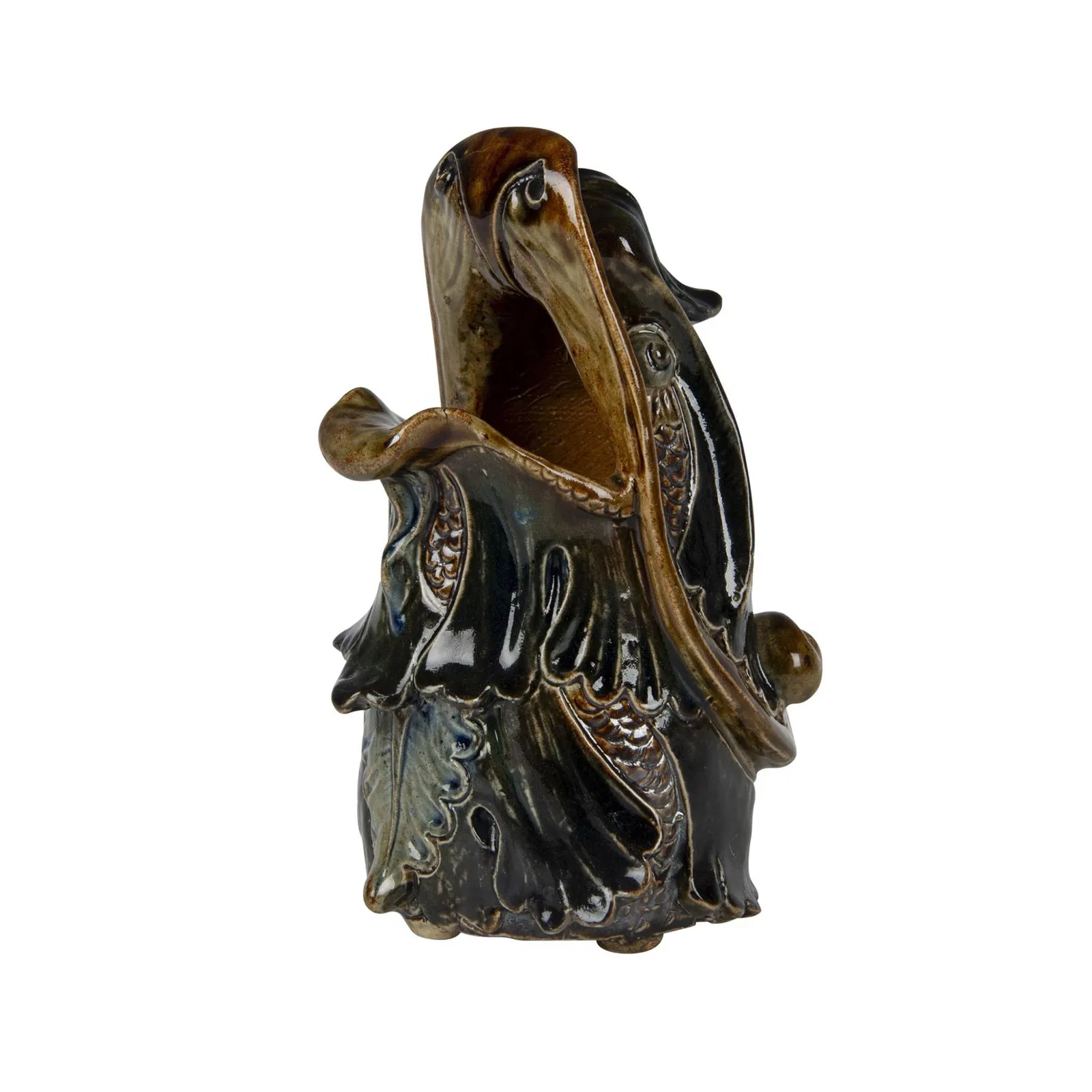 Rare Martin Brothers Pottery Grotesque Dragon Spoon Warmer