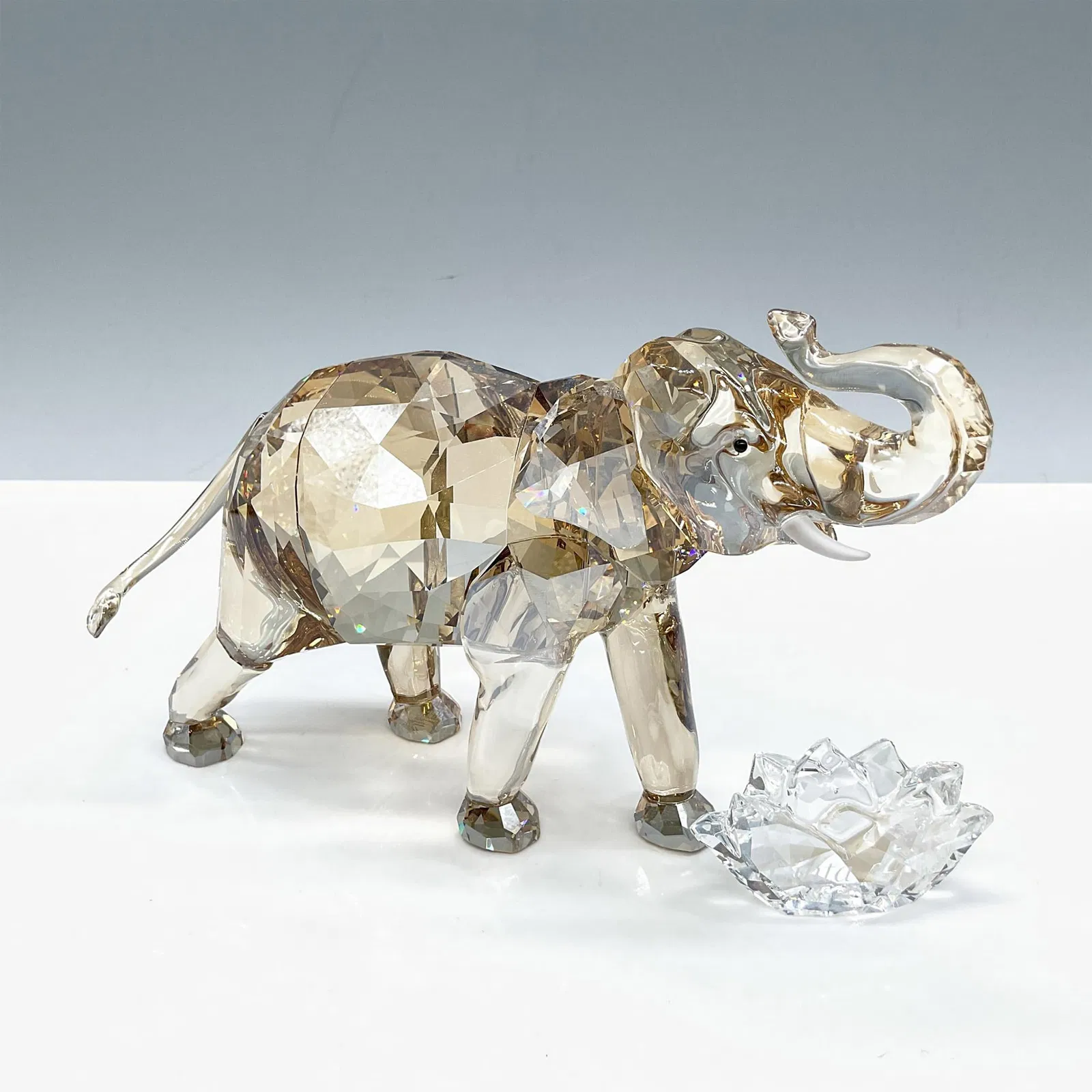 Swarovski Crystal Figurine, Cinta The Elephant with Plaque