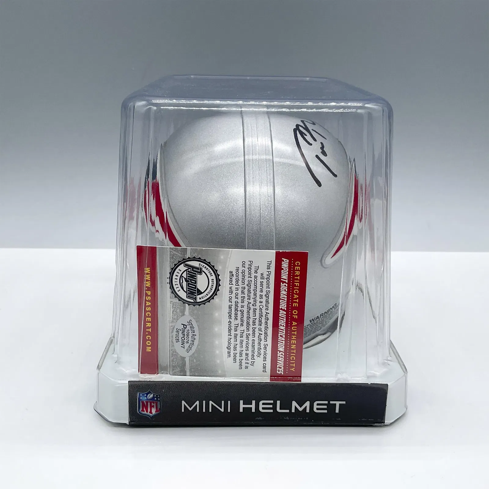 Riddell Patriots Mini Helmet, Signed Tom Brady