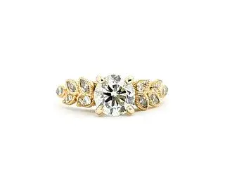 1.00ct GIA Diamond Engagement Ring In Yellow Gold