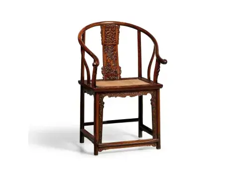 A Fine And Rare Huanghuali Horseshoe Back Armchair