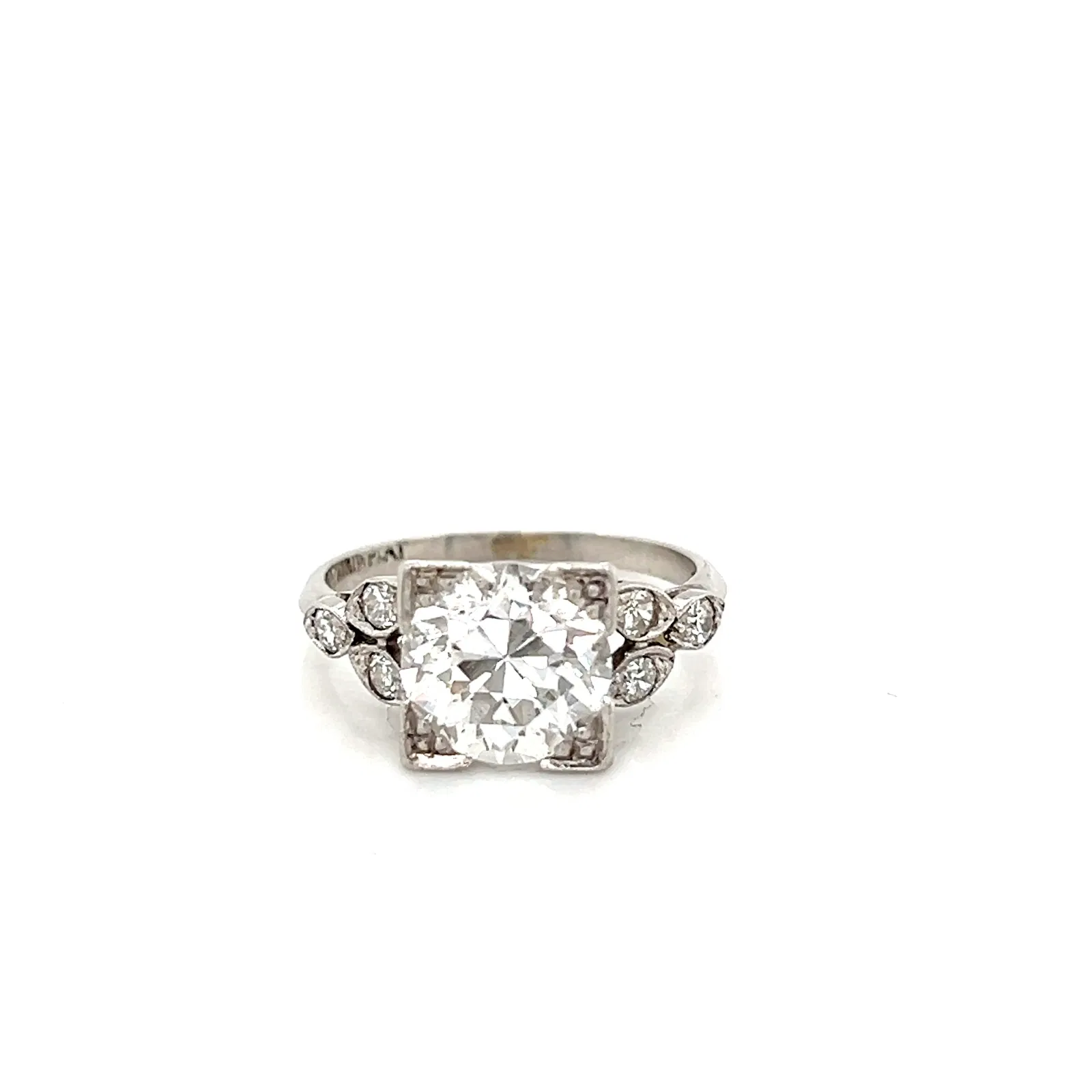 GIA Certified 2.74 Carat Diamond Platinum Ring