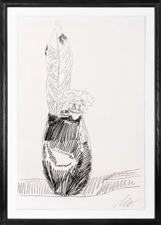 Andy Warhol "Flowers (Black & White)" Screenprint
