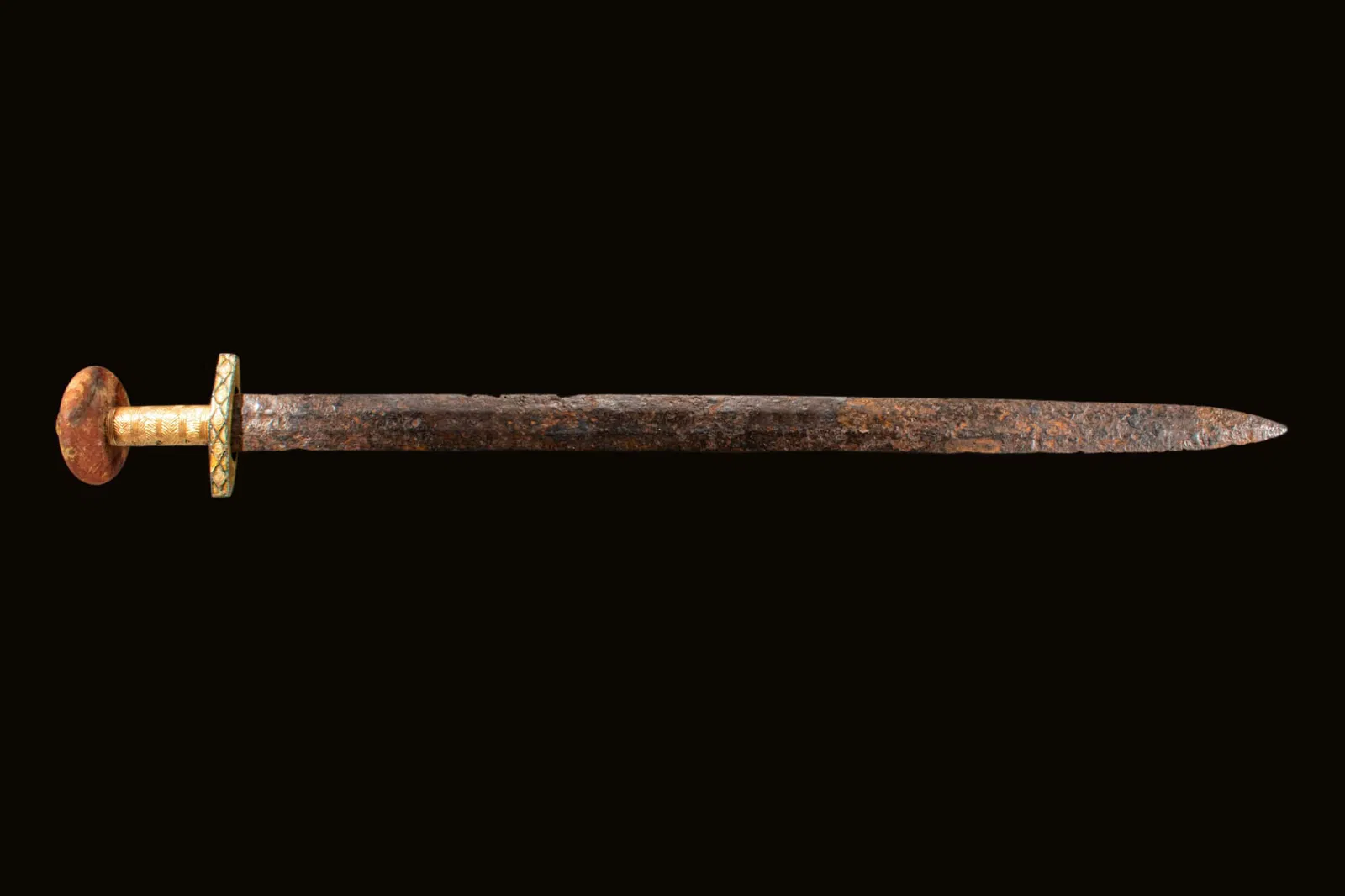 Merovingian Longsword With Gold Handle
