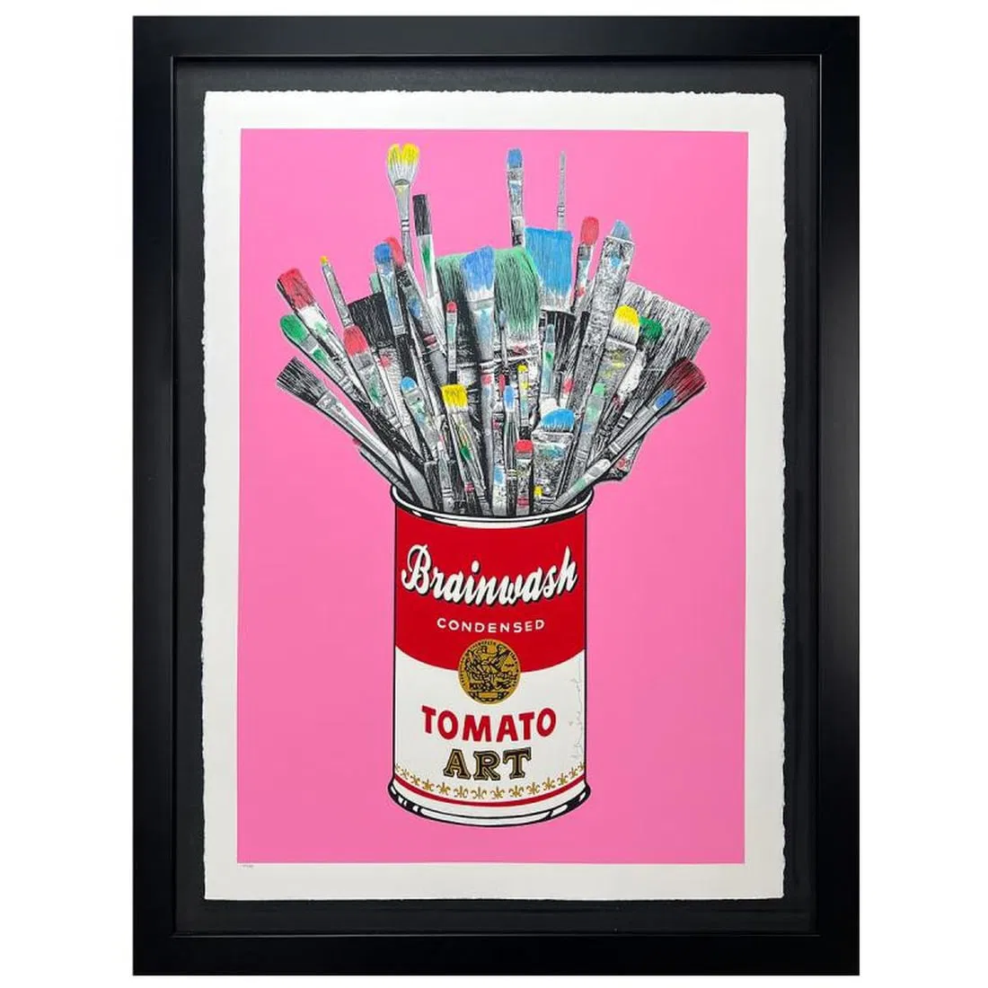 Mr. Brainwash, Tomato Pop (Pink), hand-finished silkscreen. Image courtesy of Robinhood Auctions. 
