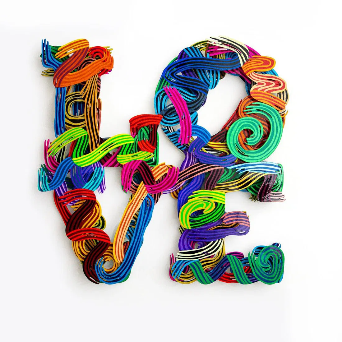 Patricia Govezensky, Contemporary Love, original painting on cutout steel. Image courtesy of Robinhood Auctions.