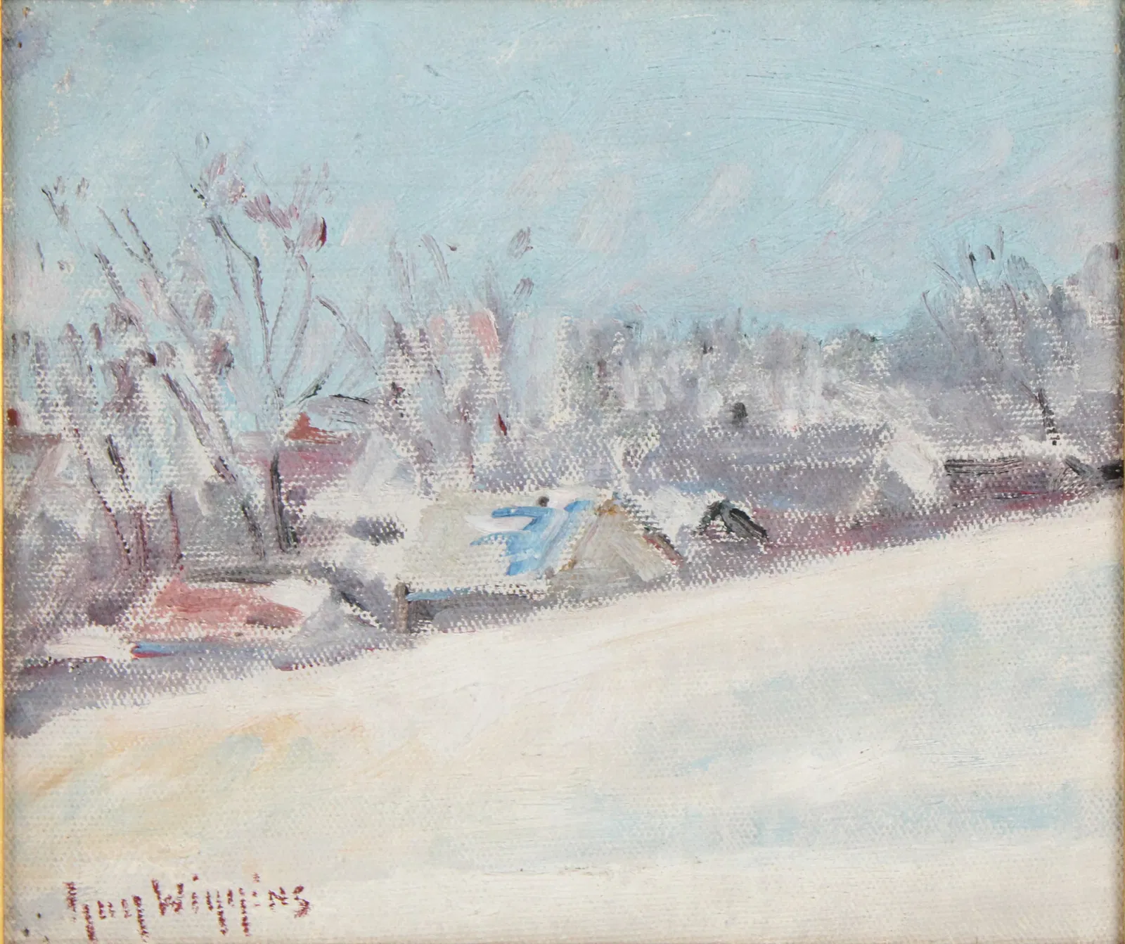 Guy Carleton Wiggins, Winter Scene. Image courtesy of Nye & Co. 
