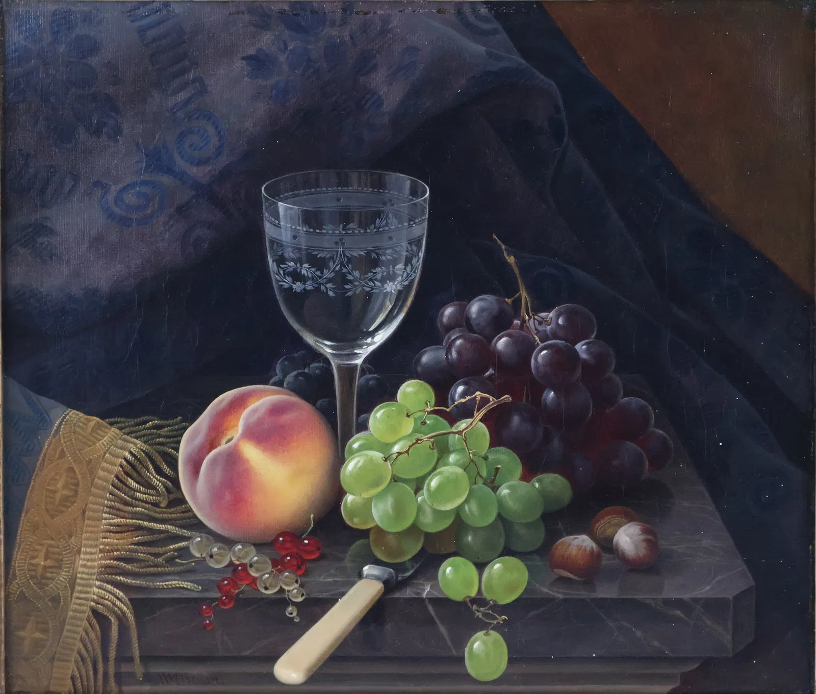 William Mason Brown, Still Life of Fruit and Goblet. Image courtesy of Nye & Co. 
