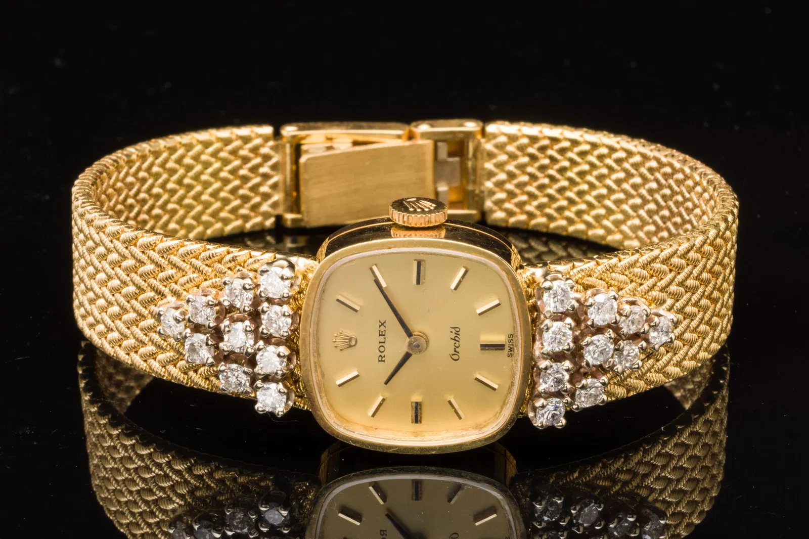 Rolex Orchid 18K Gold and Diamond Ladies? Watch
