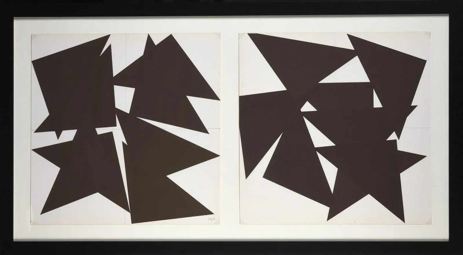 Vera Molnár (1924-2023), 8 Brown Triangles A-B, 2018, cut paper collage on cardboard, diptych, 50 x 50 cm/19.7 x 19.7 in. each.
Estimate: €1,800/€2,500