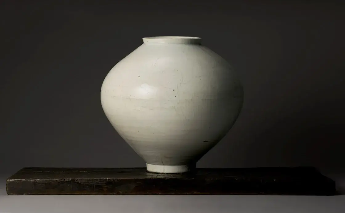 An important white porcelain moon jar, Joseon dynasty. Image courtesy of Christie’s. 
